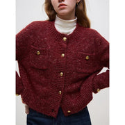 women's short knitted cardigan, view 6 - MRSLM