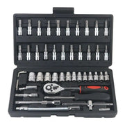 46-piece 1/4 inch socket set with ratchet, view 2 - MRSLM