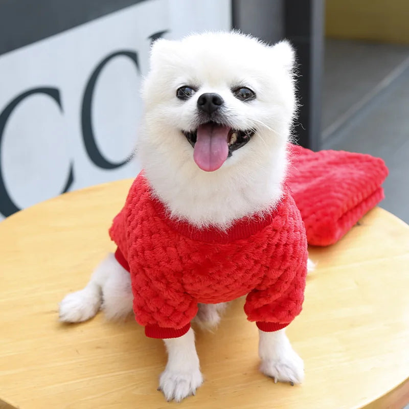 soft fleece dog and cat coat, view 7 - MRSLM