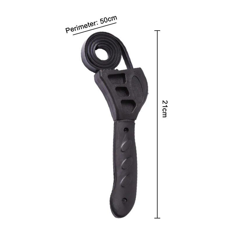 Adjustable Rubber Strap Wrench - Non-Slip Grip for Jar Lids & Oil Filters
