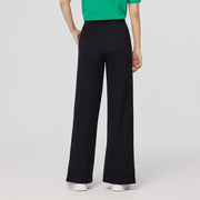 contrasted color slit wide leg pants, view 6 - MRSLM