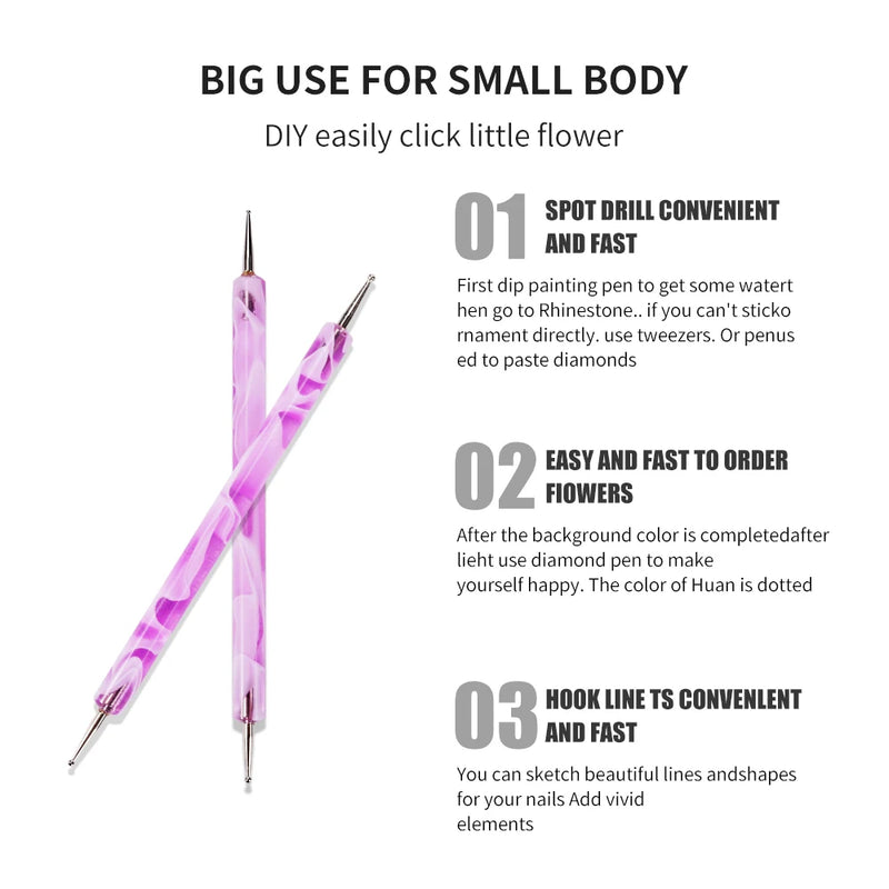 5 pcs nail art dotting pen set, view 5 - MRSLM