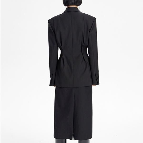 Irregular Cross Slit Blazer