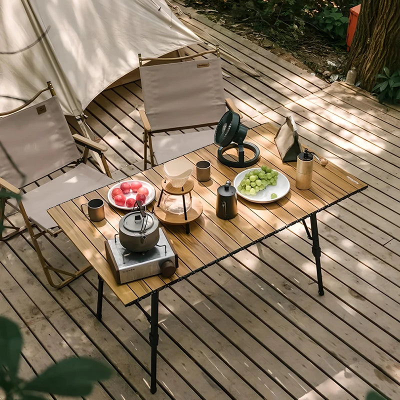 Tragbarer, klappbarer Campingtisch aus Aluminium