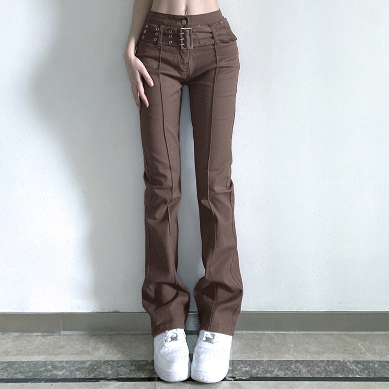 retro distressed washed bootcut jeans - MRSLM