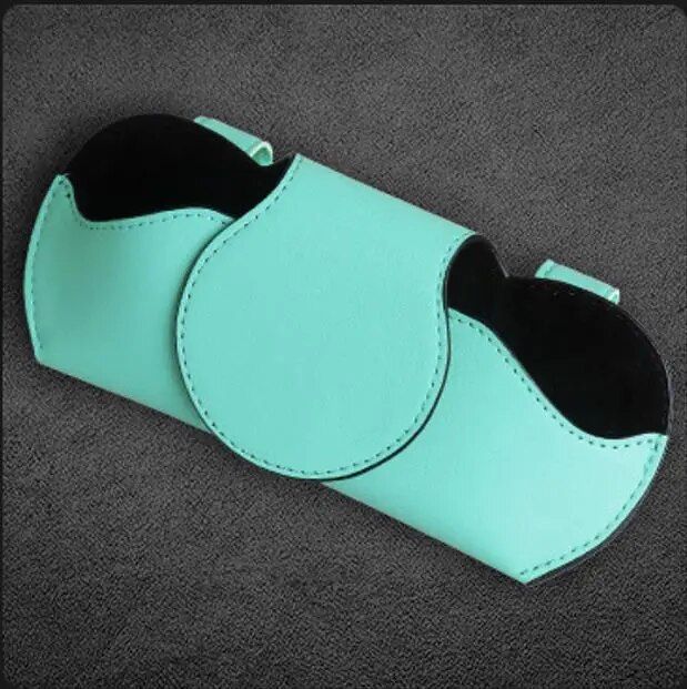 PU leather car visor sunglasses case, view 5 - MRSLM