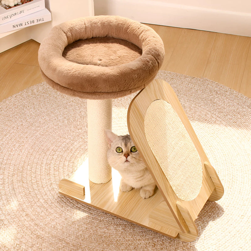 cat tower with scratcher and climbing frame, view 5 - MRSLM