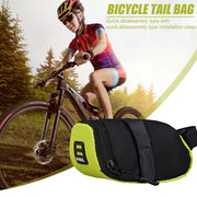 compact reflective cycling saddle bag, view 8 - MRSLM