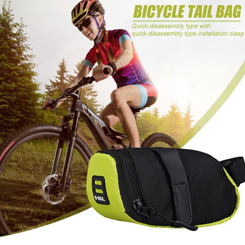 compact reflective cycling saddle bag, view 8 - MRSLM