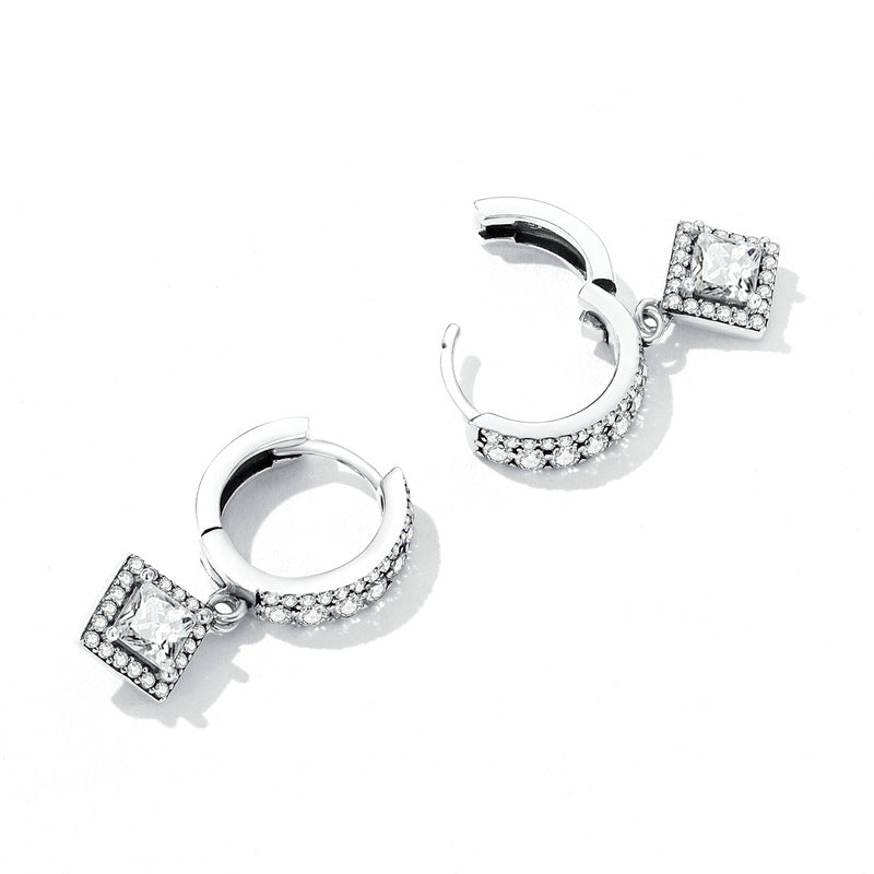 women's sparkling zircon earrings, view 2 - MRSLM