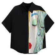 loose printed short-sleeved shirt, view 2 - MRSLM