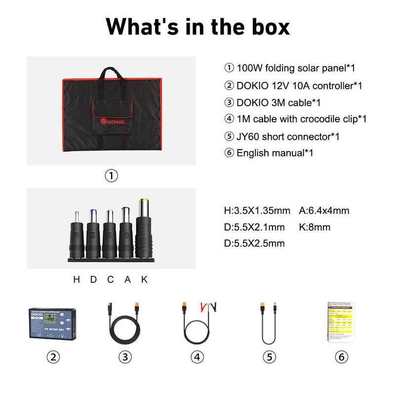 Portable Foldable Solar Panel Kit 80W-300W with Controller