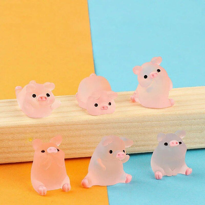 Cute Resin Piggy Decoration for Console & Rearview Mirror