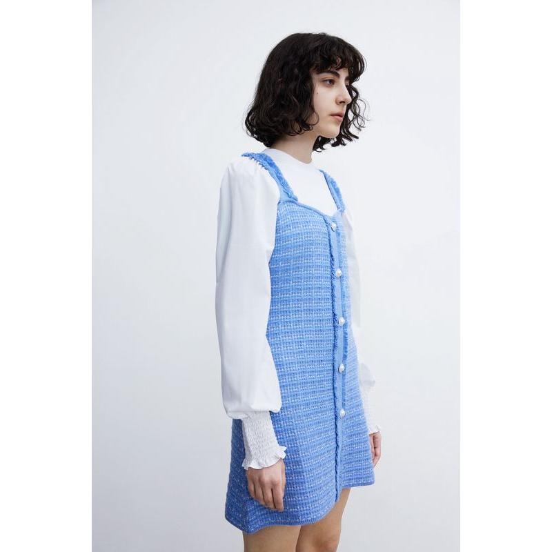 patchwork knitted dress, view 7 - MRSLM