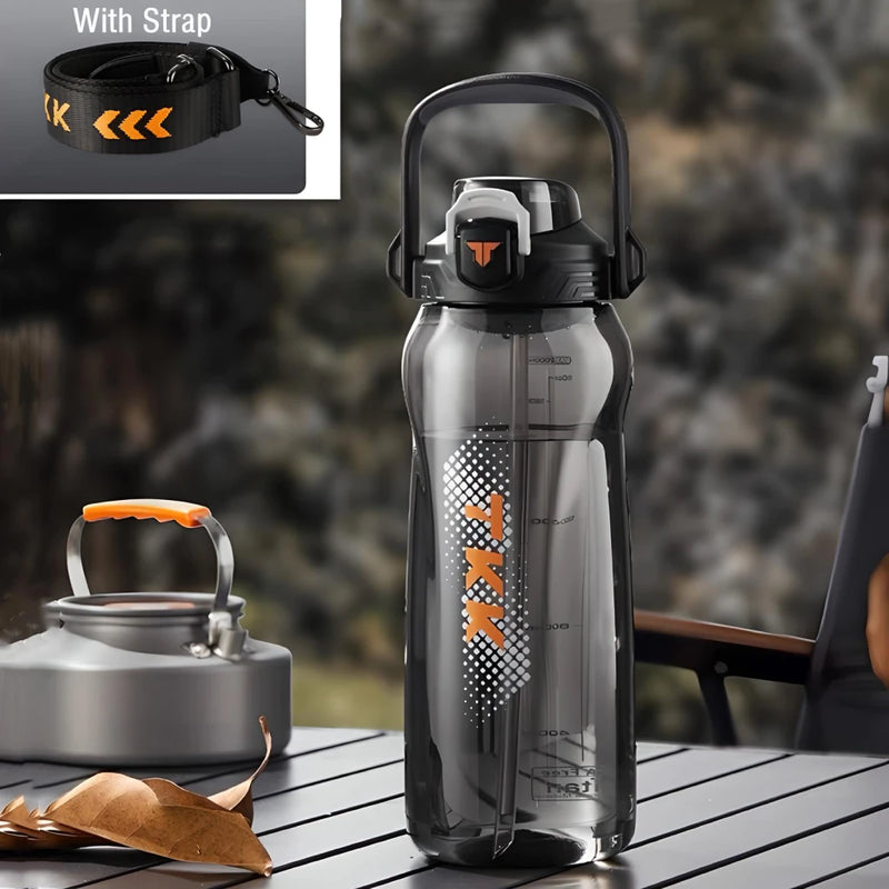 Tritan water bottle with straw, view 4 - MRSLM
