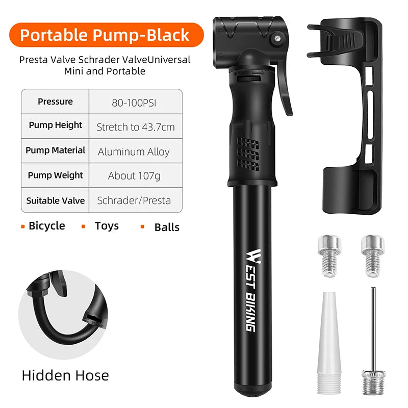 mini bicycle pump, view 2 - MRSLM