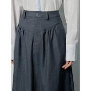 vintage dark gray mid-length skirt, view 5 - MRSLM