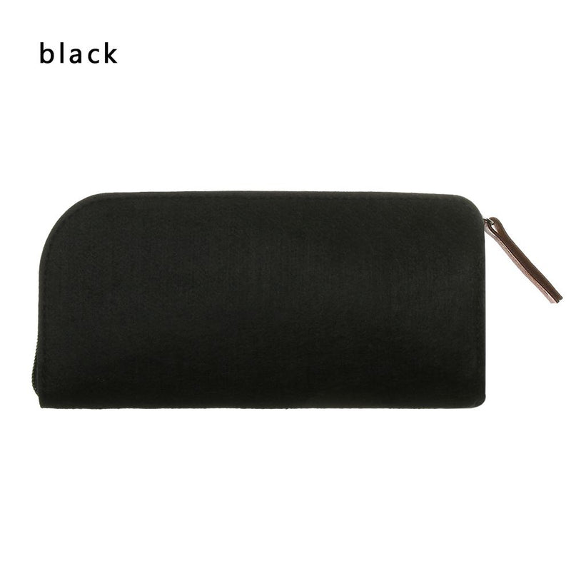 wool felt zipper glasses case, view 5 - MRSLM