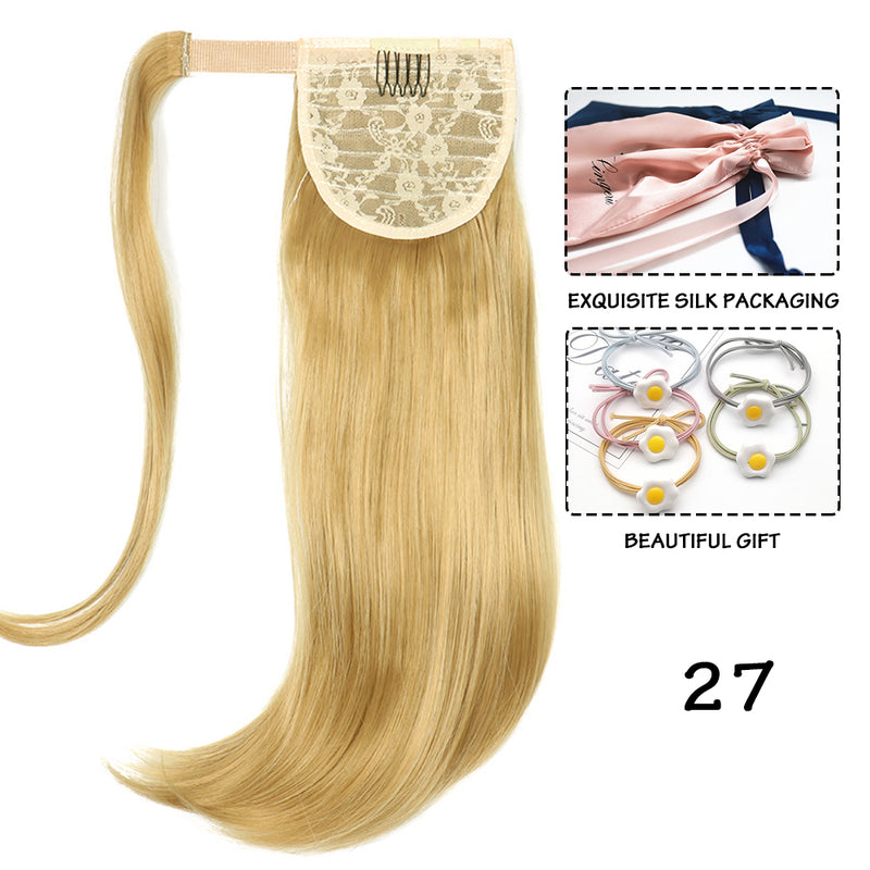 synthetic straight wraparound ponytail, view 7 - MRSLM