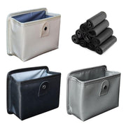 leather car trash bag with organizer - MRSLM