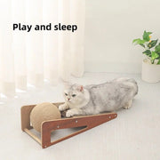 Detachable cat scratching board with sisal rope ball, view 4 - MRSLM
