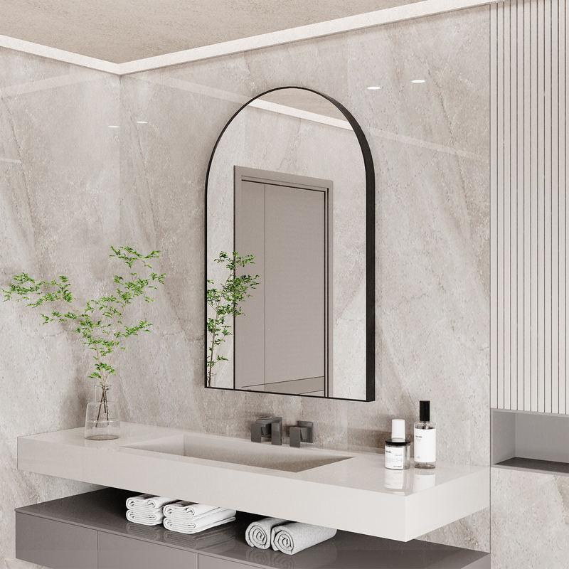 large black arch wall mirror - MRSLM