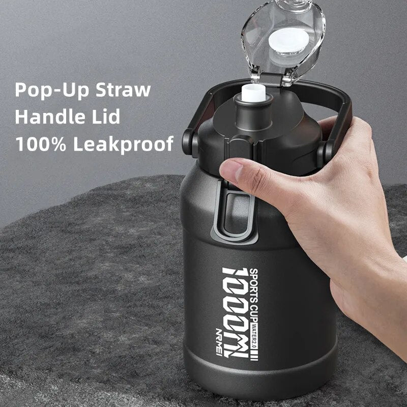 Insulated Stainless Steel Water Bottle with Removable Straw