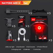 Smart auto brake sensing bicycle tail light, view 3 - MRSLM