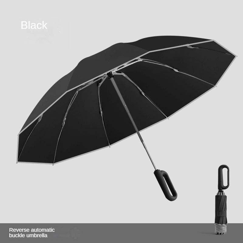 Windfester, umklappbarer Regenschirm
