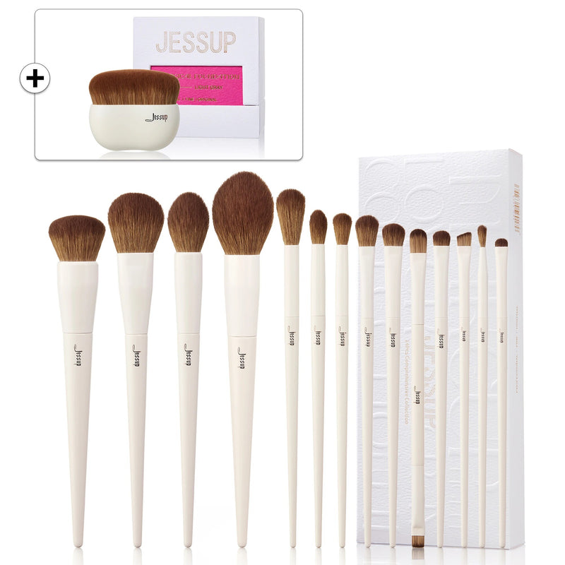 14-piece vegan makeup brush set, view 2 - MRSLM