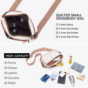 Quilted embroidered grid shoulder bag, view 6 - MRSLM