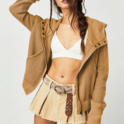 waffle zip-up hoodie, view 2 - MRSLM