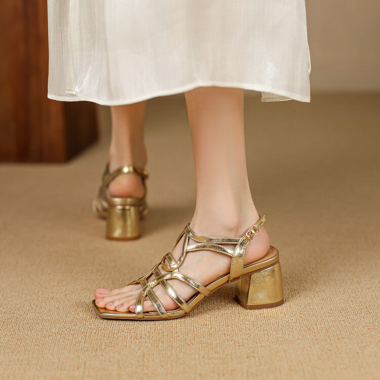 gladiator square toe heel sandals, view 28 - MRSLM