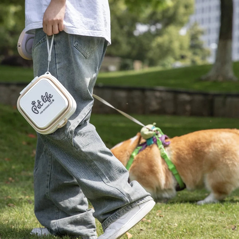 portable double folding pet bowl, view 8 - MRSLM
