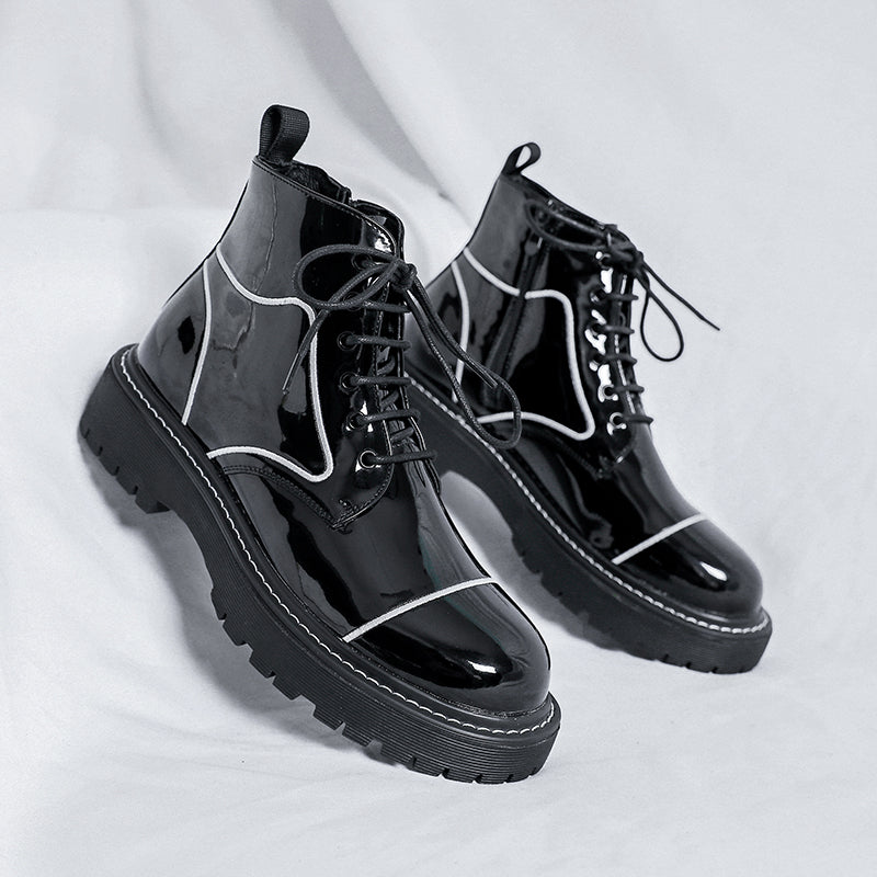 vintage ankle boots with zipper, view 3 - MRSLM