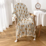 floral knitted throw blanket, view 4 - MRSLM