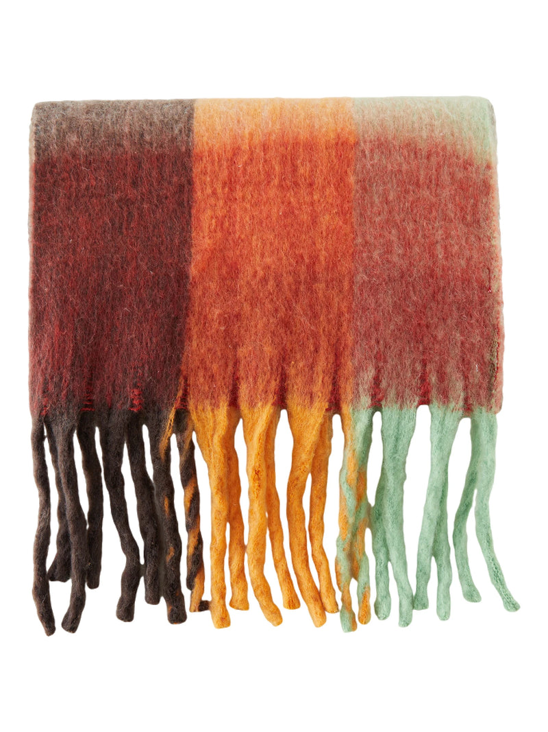 Langer Patchwork-Schal für Damen – kuschelig &amp; stylisch, 35,5 x 211 cm