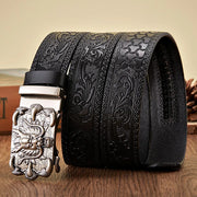 Dragon automatic buckle leather belt, view 6 - MRSLM