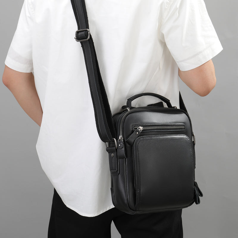 leather retro messenger bag - MRSLM