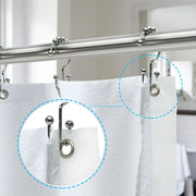12-pack metal double glide shower curtain hooks, view 6 - MRSLM