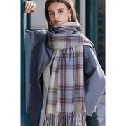 imitation cashmere plaid winter scarf, view 7 - MRSLM