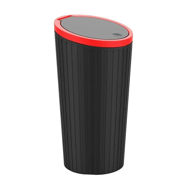 Compact Car Trash Can with Click-Open Cover