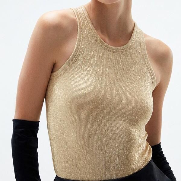 Summer Elegance Sleeveless Crop Top