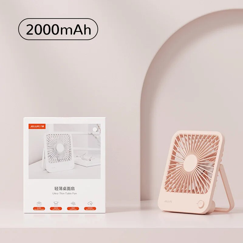 quiet foldable desk fan, view 4 - MRSLM