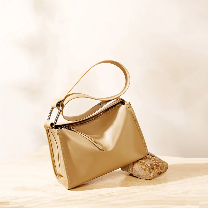 Genuine leather pillow shoulder bag, view 7 - MRSLM
