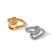 rustic gold open ring, view 9 - MRSLM