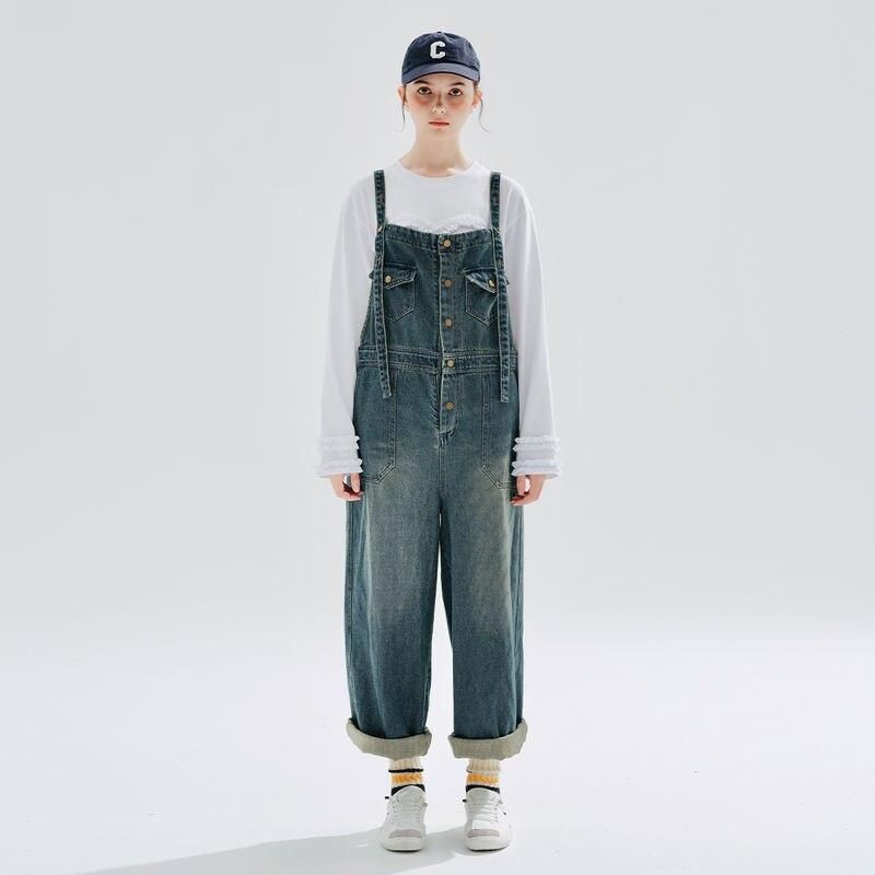 Lässige Jeans-Latzhose für Damen