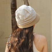 woven cotton linen sun hat for women, view 5 - MRSLM