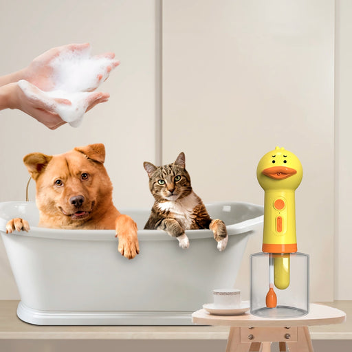 Yellow duck foam soap dispenser for pets - MRSLM