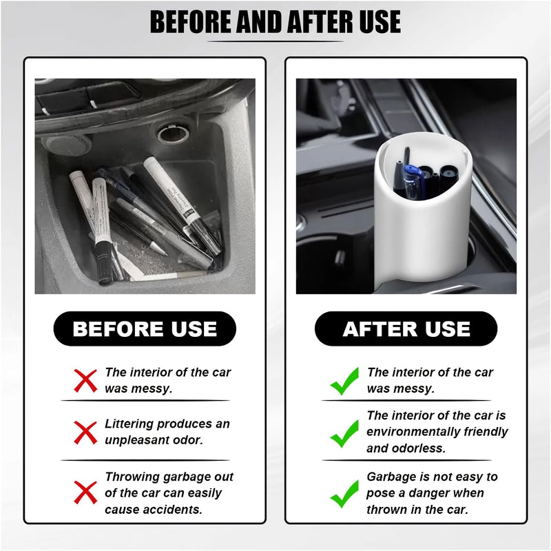 compact silicone car trash bin, view 8 - MRSLM